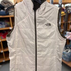 The North Face Primaloft Mossbud Taupe Green/Beige Reversible Vest